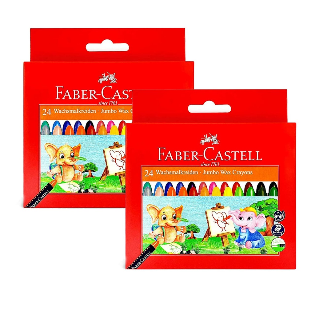 CRAYONS A CIRE 12 PCS FABER-CASTELL JUMBO (copie)