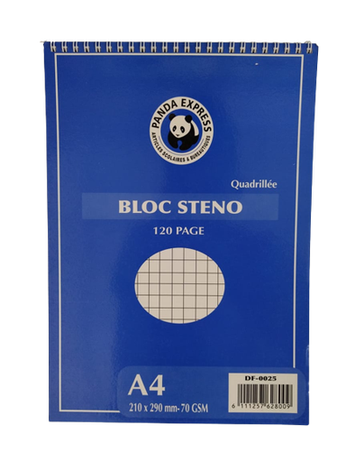 BLOC STENO A5 120 PANDA EXPRESS